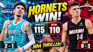 Details Charlotte Hornets BEAT Miami Heat 115–110!  INSANE 4th Quarter Comeback Attempt | NBA Highlights Update