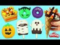 Play Doh Halloween Ice Cream Cone, Popsicles, Donuts, Treats, & Desserts Super Compilation Video!