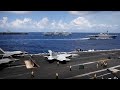 Naval aviation spectacular  four aircraft carriers meet in the pacific ocean