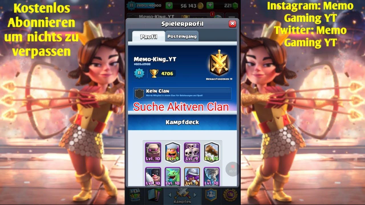 Clash Royale - Clan suche | Memo Gaming - YouTube