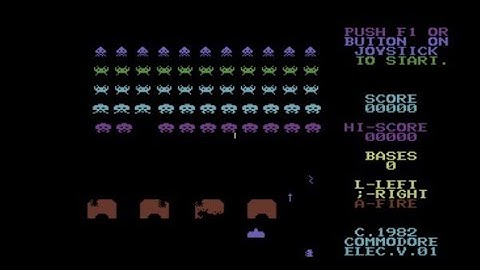 Space Invaders on Commodore 64 – Classic Retro Gameplay!