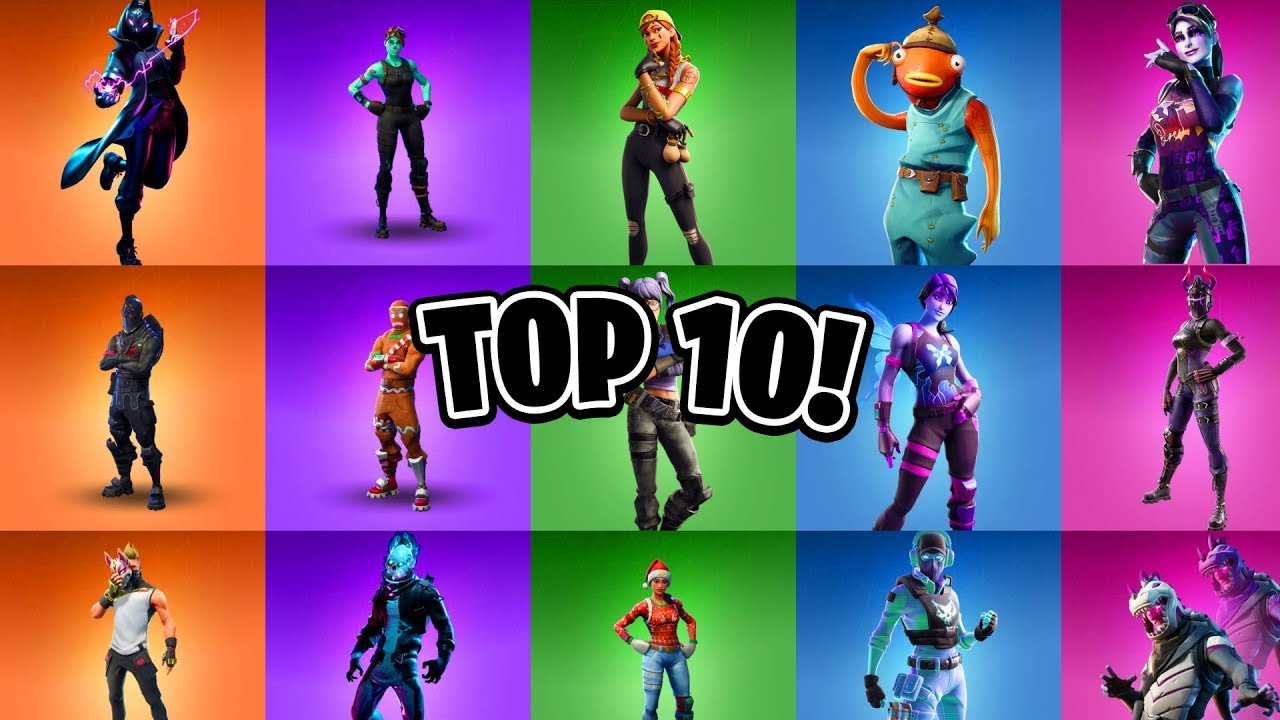 Meu Top 10 Skins Do Fortnite Youtube