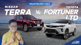 2022 Nissan Terra VL vs Toyota Fortuner LTD: Macho SUVs Compared | Philkotse Spec Check