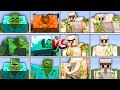 ULTIMATE ALL MUTANT ZOMBIE vs ALL MUTANT IRON GOLEM in MINECRAFT MOB BATTLE