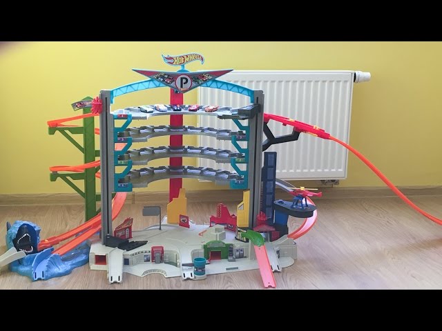 Hot Wheels Ultimate Garage Playset w/ Shark Attack & More-2016