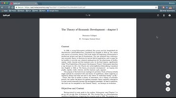 Reading Schumpeter: Theory of Economic Development, Chapter 1