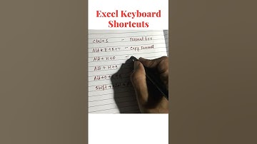 Excel Keyboard Shortcuts #excel #computer #shorts