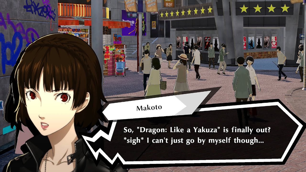 Persona 5 Strikers Yakuza Like a Dragon Easter Egg (4K) YouTube