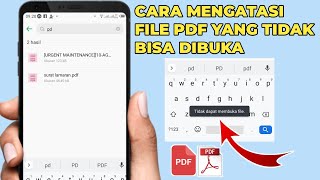 Cara Mengatasi File Pdf Yang Tidak Bisa Dibuka di Hp Android