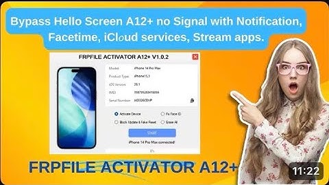 iPhone 15 Bypass Hello Screen A12+ On Signal With Notification Facetime , iCloud Services
