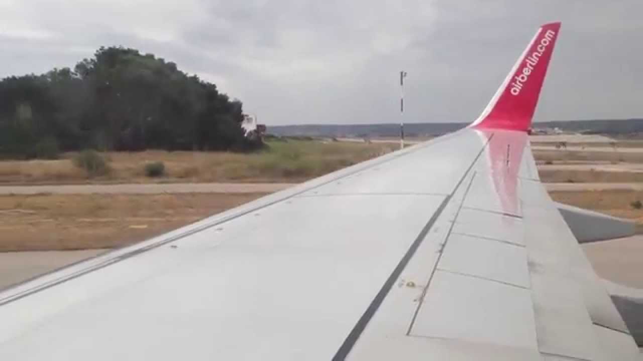 Air Berlin Boeing 737-86J(WL) *D-ABKW* landing at Palma de Mallorca [HD]