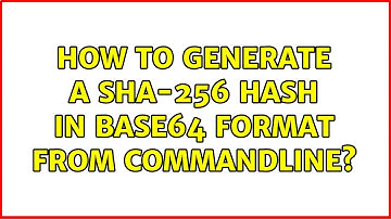 How to generate a SHA-256 hash in base64 format from commandline?