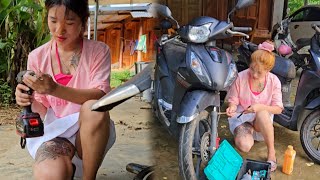 Full video Mechanical girl repairs and maintains concrete mixers, water pumps, and motorbikes