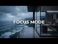 Deep Work Ambience — Rainy Ocean View Office