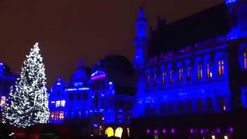 Brussels Grand Place Christmas sound and light show