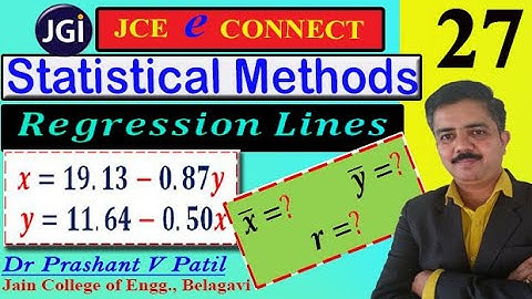 How to find mean in x & y | Regression lines | Correlation |Curve Fitting| 18mat41|Dr Prashant Patil