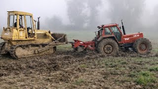 Fiat-Allis Italian Power Rescue Fiatagri 180-90 Mud Recovery Operation