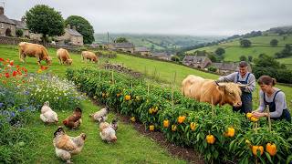 Harvesting Fruits  Vegetables And Raising Highland Cattle  Countryside Life In England
