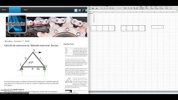 Cálculo de estructuras. Método matricial con Excel. Parte II