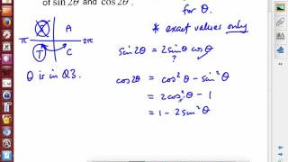 MHF4U - Trig Identities - Double Angle Formulas