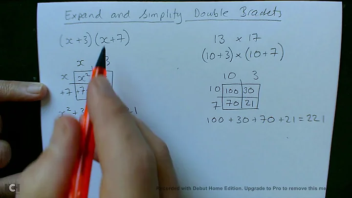 Expand and simplify double brackets