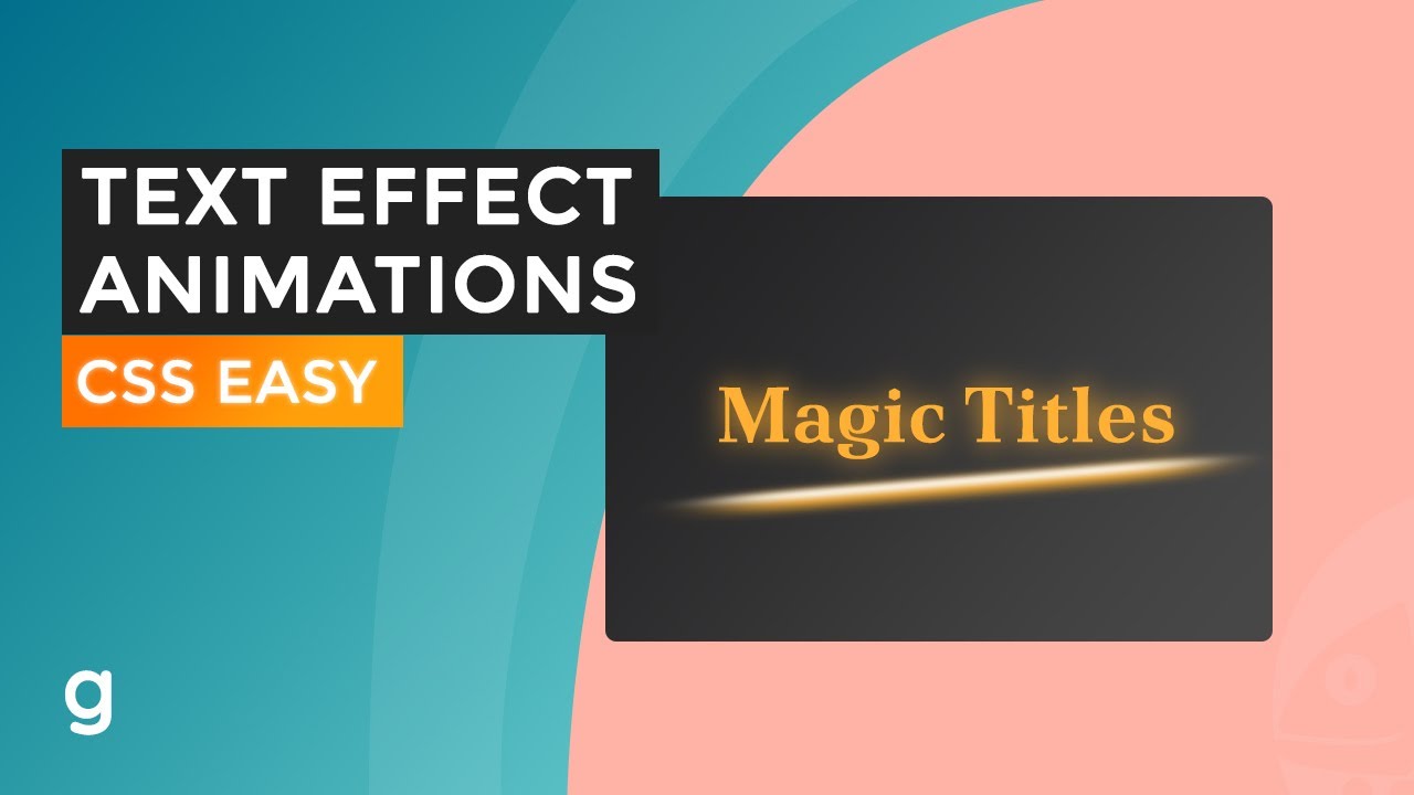 CSS Magic Titles Text Effect Animation - YouTube