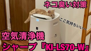 【空気清浄機】ネコの臭い対策に空気清浄機を導入しました！シャープ「KI-LS70-W」