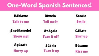 Learn 100 Spanish Sentences in Just One Word!😊🇪🇸