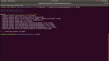 nightwatch install and test run in chrome