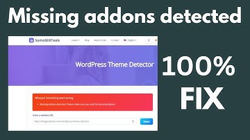 SumoSEOTools Missing addons detected Problem 100% Fix