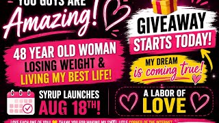 Your support means everything! 🩷 My dream syrup launches Aug 18! 🎉 Giveaway starts TODAY! ✨