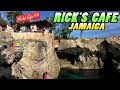 Ricks cafe and cliff diving  negril jamaica 4k