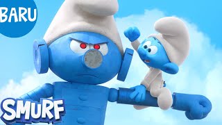 Papa Popok 🤖👶 | EPISODE LENGKAP | Seri Baru 3D Smurf