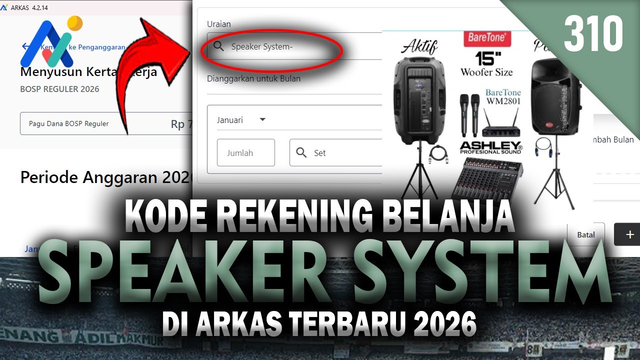 Part 22 - Kode Rekening Belanja Speaker System di ARKAS 2026 | Cara Menyusun RKAS Terbaru 2026
