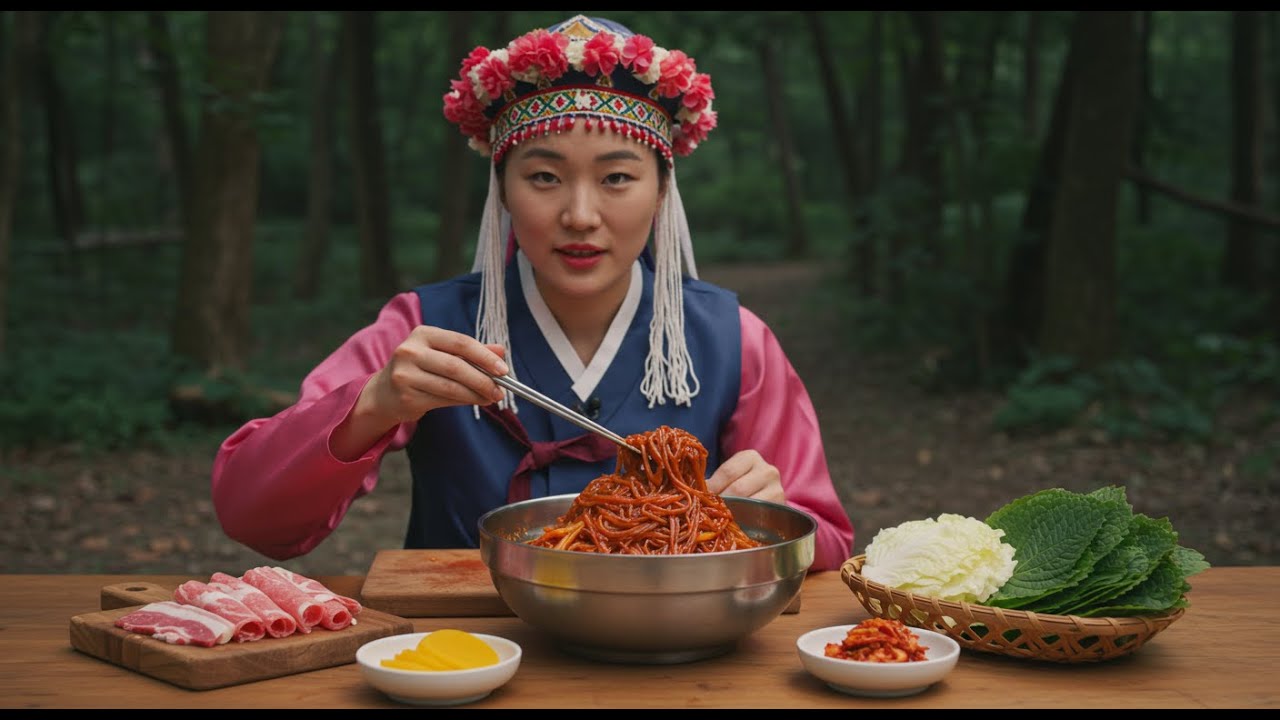 Traditional Korean Village Cooking | Forest Life & Delicious Glass ...