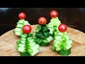 How To Make Cucumber Christmas Trees - Christmas Party Food Ideas