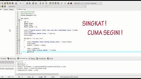 Program C++ Sederhana Mencari Nilai Rata Rata Dari Sekelompok Siswa | Belajar Dasar Program C++ #2