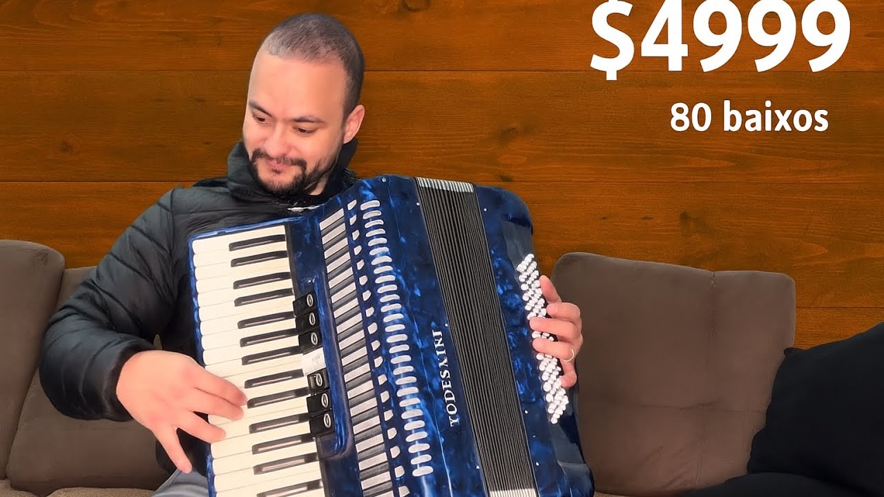 Vendido) Acordeon Todeskini 80 Baixos / Cor Linda Azul - YouTube