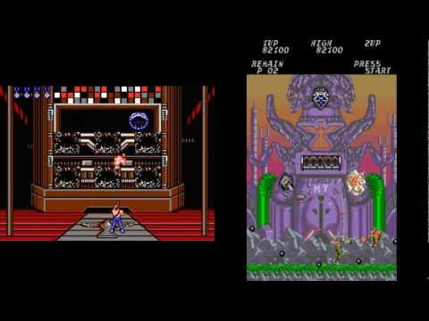 Contra Arcade vs Contra NES Side by Side Comparison with Commentary