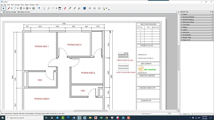 Hướng dẫn vẽ layout trong sketchup