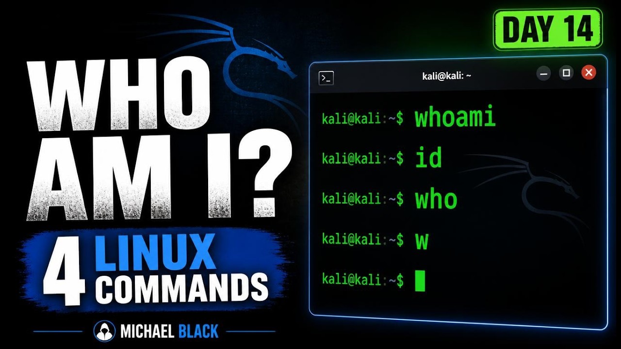 Kali Linux Day 14 🔥 | 4 Linux User Commands for Beginners - YouTube