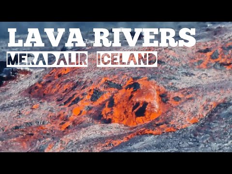 Multiple lava rivers run down into Meradalir July 17