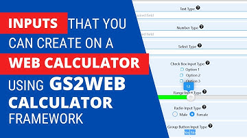 Inputs Fields for Web Calculator from Google Sheet