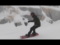 Snowboard turns at Mont-Édouard