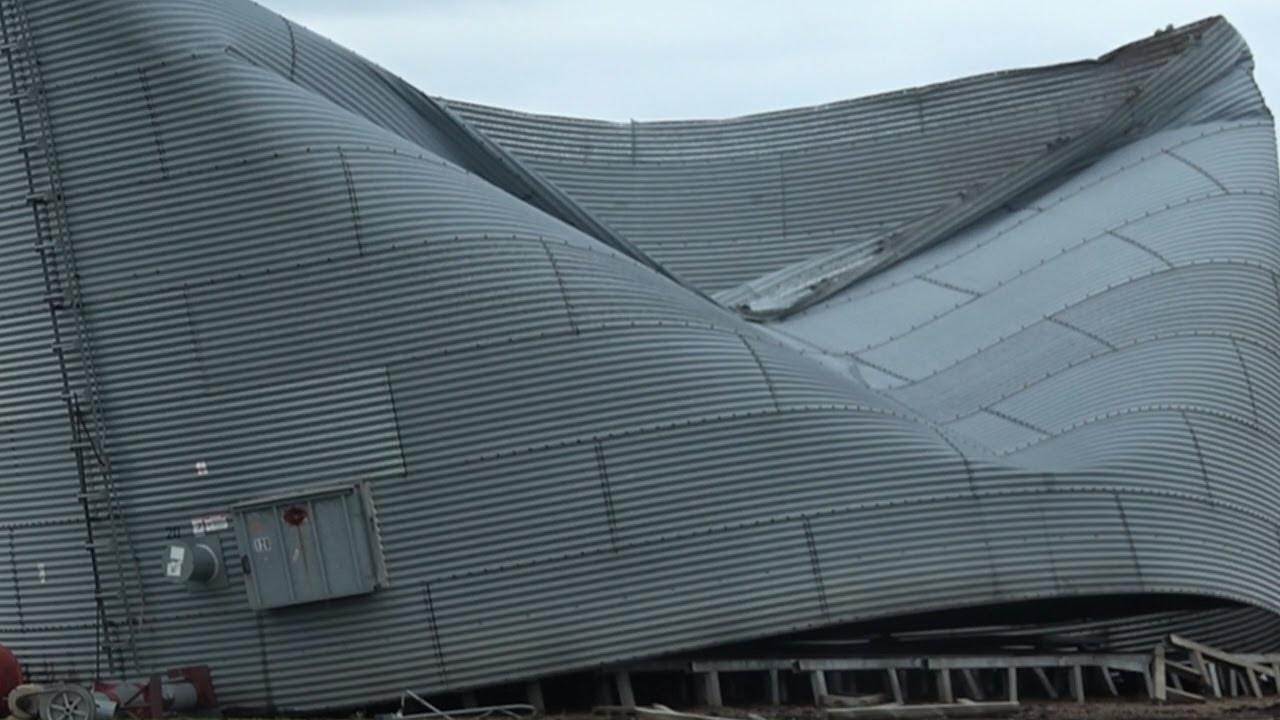 Storm Destroys Buildings in Algona Iowa - 5/17/2017