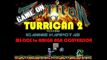 MS-DOS Port To Amiga AGA of Turrican 2 - Gameplay (2022)