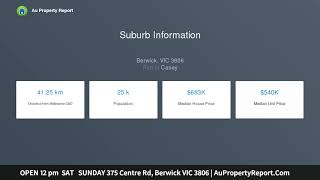 OPEN 12 pm  SAT   SUNDAY 375 Centre Rd, Berwick VIC 3806 | AuPropertyReport.Com