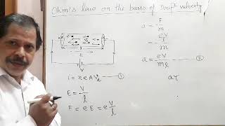 Ohm,s law on the basis of drift velocity