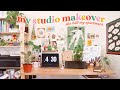 ART STUDIO APARTMENT MAKEOVER + studio tour ✸ working from home