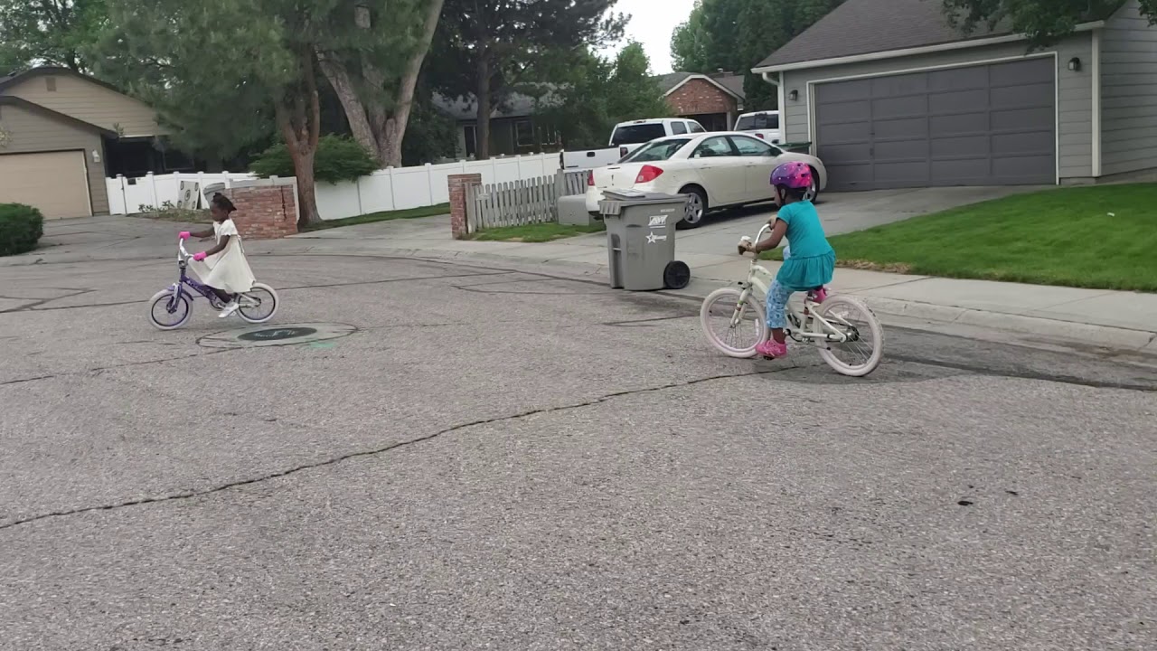 Bike with no training wheels...JolieAnge YouTube